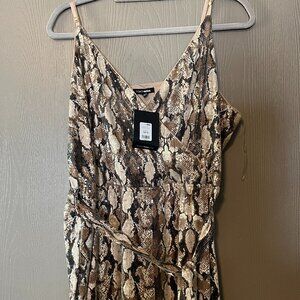 Fashion Nova Snake Print Sequin Jumpsuit – Size 3XL (24–26) – New with Tags